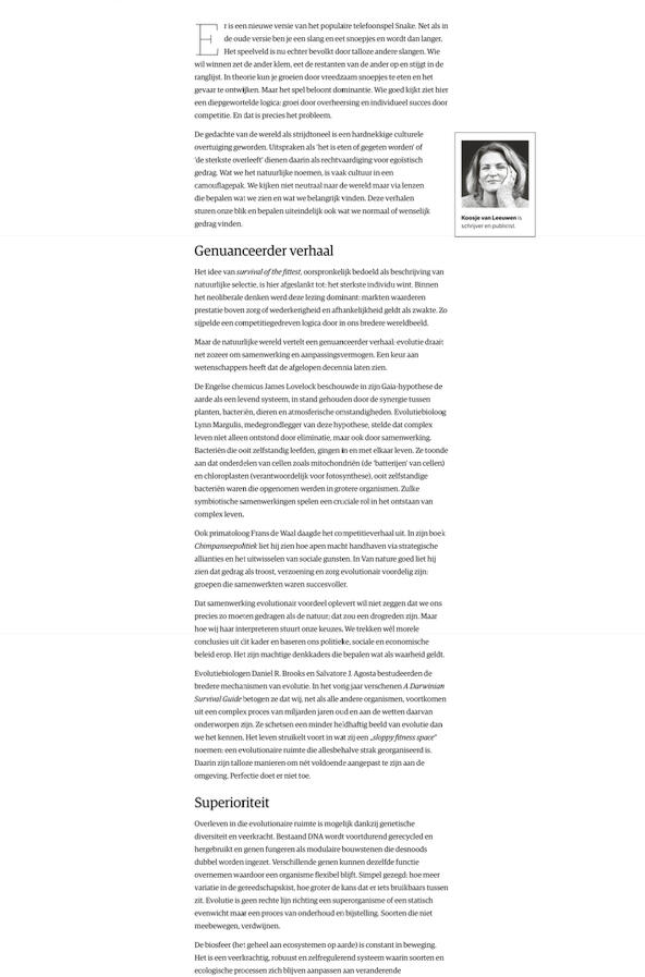 Wie het leven wil begrijpen – ze zeggen het in Azië al eeuwen – moet zich onderdompelen in zijn omgeving. Verbondenheid met de wereld is iets dat we zijn afgeleerd, maar opnieuw moeten aanleren. Wie voelt en ervaart in de wereld, kan zich verdiepen in de a